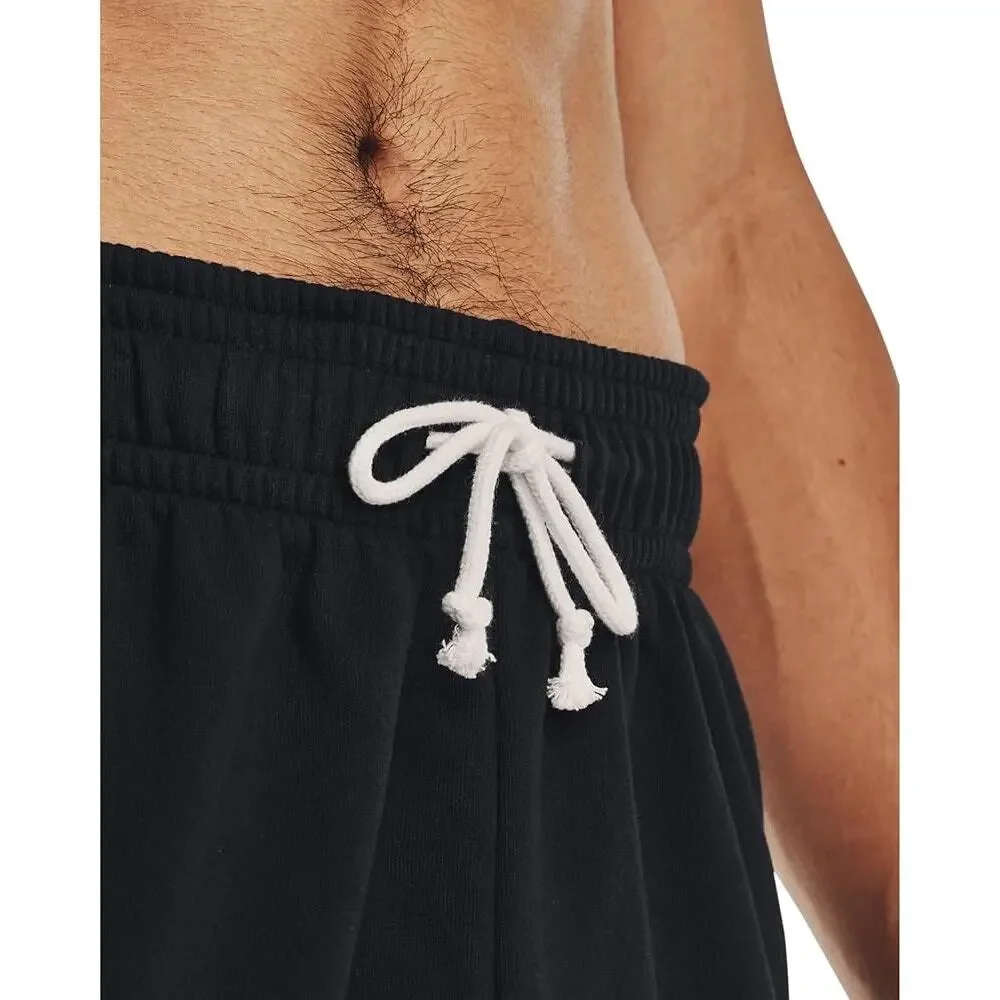 NWT Under Armour Men’s XL Rival Terry Shorts Black 6” Gym Sweat Activewear